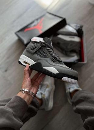 Кросівки чоловічі баскетбольні nike air jordan 4 retro cool grey сірі, найк аїр джердан ретро