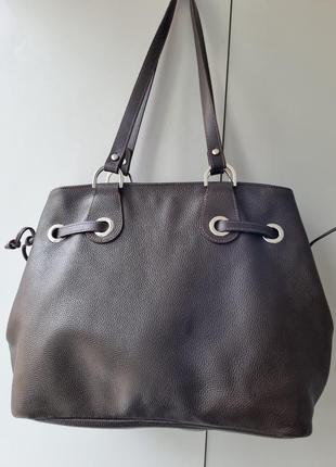 Сумка longchamp, шкіряна сумка тоут, тоут longchamp, брендова сумка, сумка шоппер4 фото