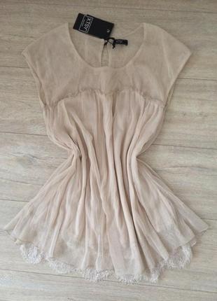 Фатиновая блуза з мереживом. італія