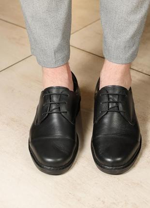 Мужские классические черные туфли оксфорды, демисезонные, осенние, весенние, кожаные/кожа-мужская обувь8 фото