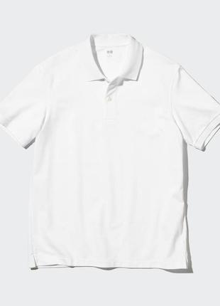 Белая футболка-поло uniqlo