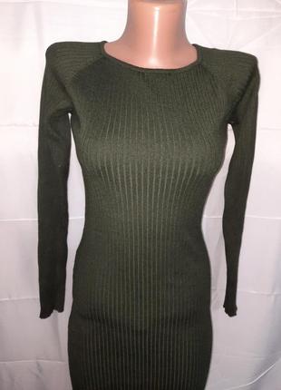 Платье в рубчик, размер s/m