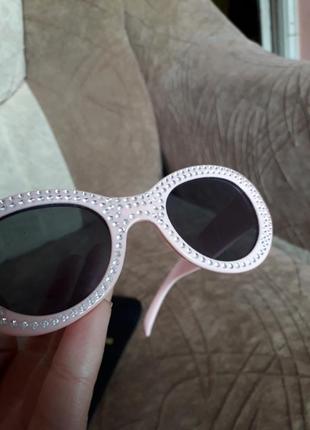 Рожеві окуляри для дівчинки +чехол3 фото