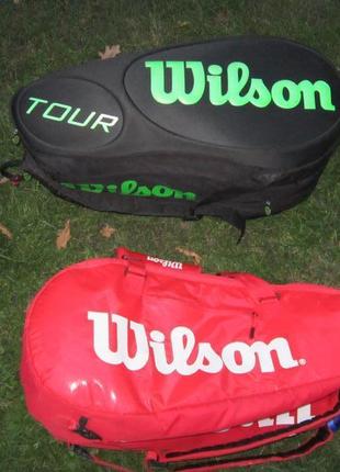 Жіноча червона  тенісна  сумка wilson super tour 3 comp red1 фото