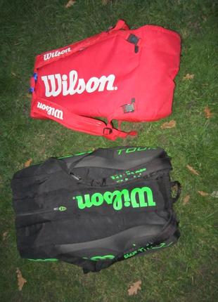 Жіноча червона  тенісна  сумка wilson super tour 3 comp red3 фото