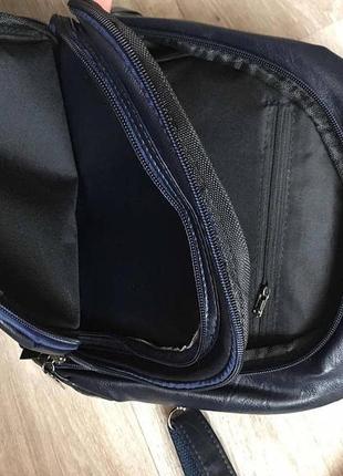 Модний жіночий рюкзак бананка темно-синій5 фото