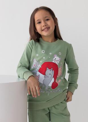 Пижама детская на девочку байка размер 98-104, 110-116, 122-1283 фото