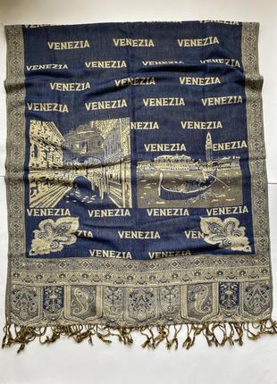 Женский шарф большой широкий венеция3 фото