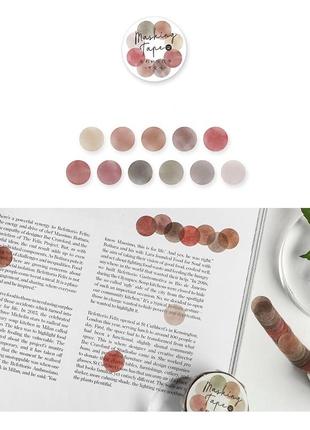 Наклейки #20 цветные круги для скрапбукинга, наклейки в рулоне, sticker4 фото