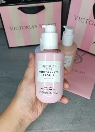 Олія для тіла natural beauty body care «pomegranate & lotus». victoria's secret. оригінал 🇺🇸