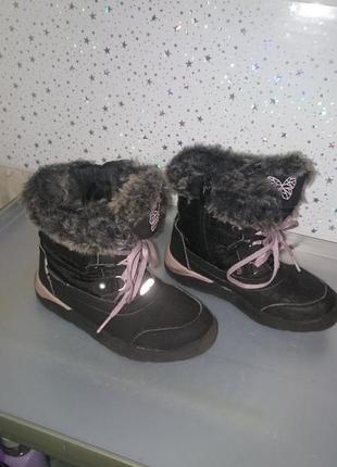 Ботинки lupilu водонепроницаемые зимние тёплые для девочки 28