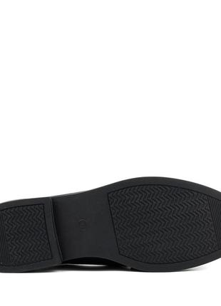 Туфли-лоферы женские черные кожаные 2267т-а6 фото