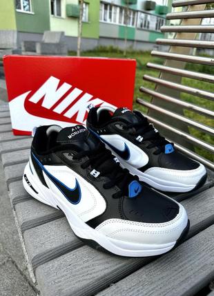 Nike air monarch iv (black white)3 фото