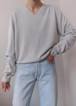 Світло сірий джемпер светр сірий пуловер реглан лонгслів кофта сіра шерстяний светр джемпер шерсть7 фото