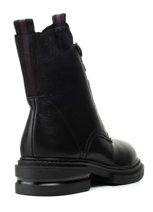 Ботинки geronea черные кожаные на шнуровке удобные зимние 1505ц7 фото
