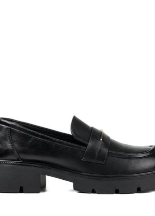 Туфли -лоферы женские черные 2317т2 фото