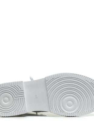 Черевики білі на шнурівках шкіряні 1585б-в6 фото