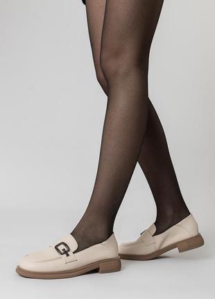 Туфли-лоферы женские кожаные 2176т-а9 фото