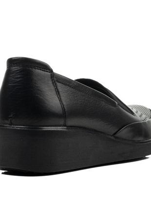 Туфли женчкие черные кожаные 1058тz4 фото