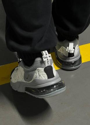 Шикарные стильные кроссовки "nike air max 270 react eng x travis scott"8 фото