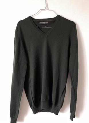 Zara пуловер реглан чоловічий с, м хакі3 фото
