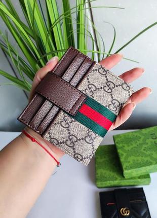 Кошелек кожаный в стиле gucci2 фото