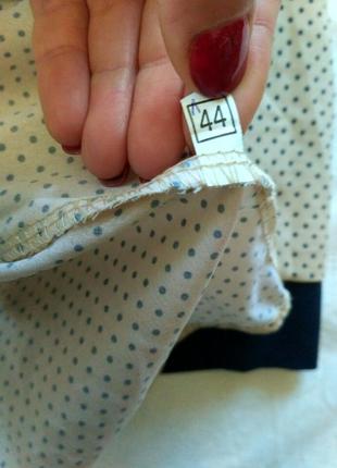 Шифоновая элегантная блуза, блузка в горошек7 фото