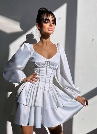 Корсетна сукня міні, декорована камінням ручна робота