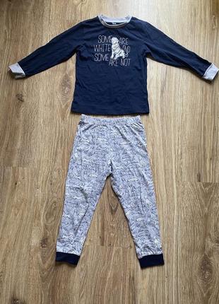 Классная пижама, коттоновая на мальчика 4-5 лет, с красивым принтом, собачек, от бренда: tex nightwear 👌