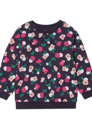 Світшот з квітковим принтом на дівчинку светр толстовка кофта