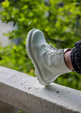 Черевики dr. martens sinclair mono white lux7 фото