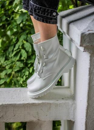 Черевики dr. martens sinclair mono white lux4 фото