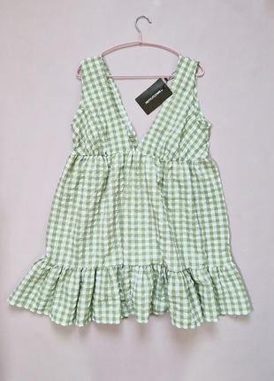 Оверсайз doll сукня в клітинку plt4 фото