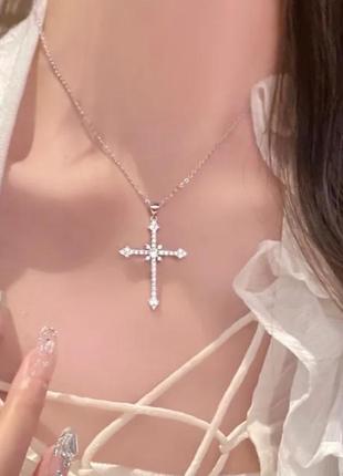 Топ підвіска хрестик ланцюжок кулон хрест