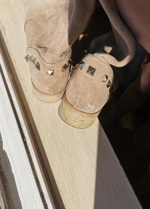 Замшеві чоботи замшевые сапоги черевикі stradivarius5 фото