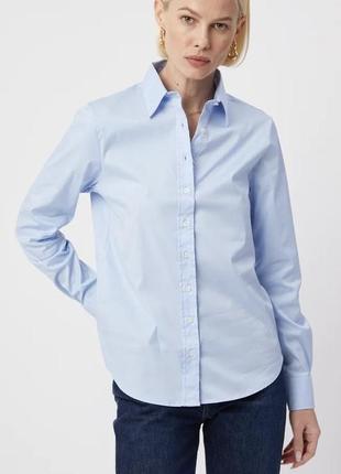 Блуза рубашка рубашка базовая по фигуре zara mango naviboot1 фото