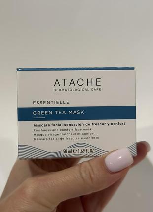 Маска для лица с зеленым чаем atache essentielle green tea mask 50 мл1 фото