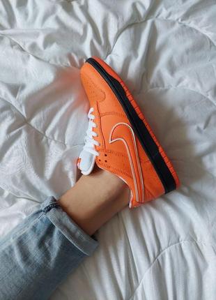 Кроссовки nike sb dunk low orange lobster