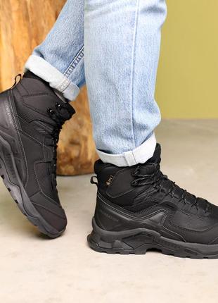 Топовые качественные черные мужские ботинки,водонепроницаемые, демисезонные,осенни,зимовые,осень-зима,еврозима