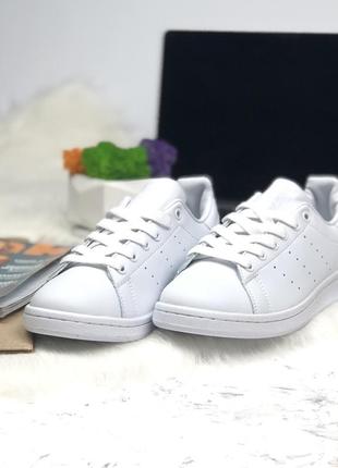 Adidas stan smith повністю білі жіночі кросівки адідас (весна-літо-осінь)😍4 фото