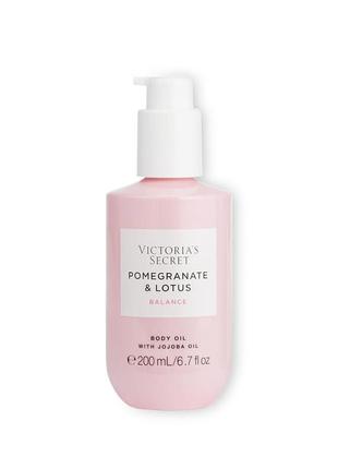 Масло для тела виктория сикрет pomegranate & lotus с  маслом жожоба victoria's secret оригинал2 фото