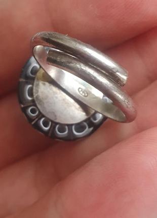 Кольцо из муранского стекла и серебра3 фото