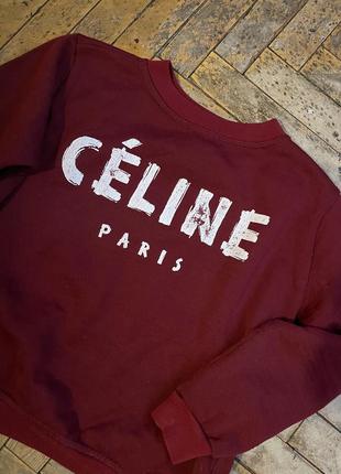 Свитшот бордовый celine paris3 фото