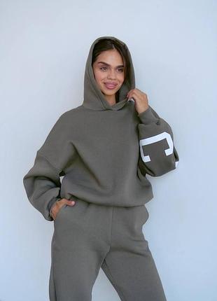 Костюм жіночий теплий с капюшоном турция