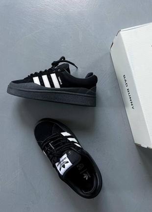 Adidas campus x bad bunny black white  в наличии7 фото