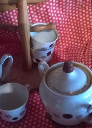Чашечки на дерев'яній стоечке, набір для чаювання8 фото