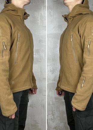 Тактична флісова куртка з капюшоном худі кофта товстий фліс4 фото