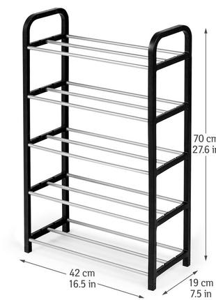 Підставка для взуття на 5 полиць 417х190х700 мм (fk-0513)