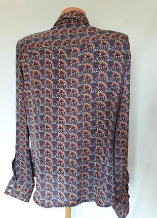 Блуза-сорочка в принт zara basic (розмір 40-42)5 фото