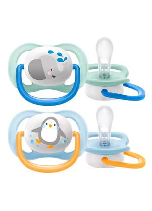 Пустушка philips avent ultra air 6-18 міс 2 шт animal 0-6 міс. 2 для хлопчиків 2 шт. (scf080/05)